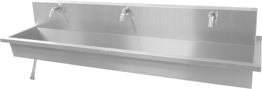 Aquasensor wastrog 3d Aquasensor rvs wasgoot 1800mm met 3 sensorkranen