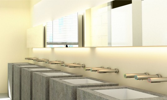 Sensorkraan Ecoflow wand Aquasensor ecoflow voor zeep-water-lucht